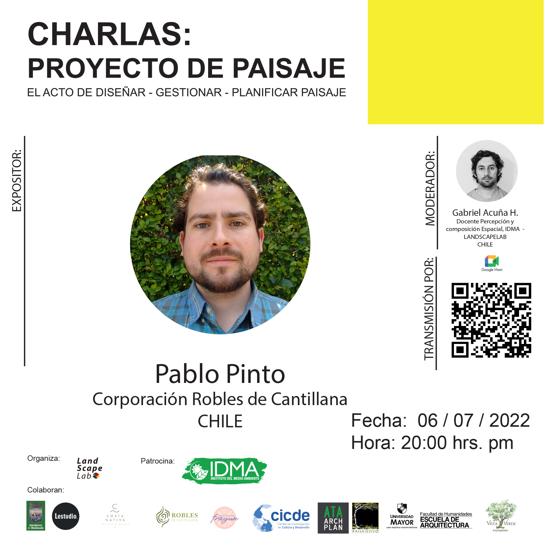 Charla Proyecto de Paisaje: Pablo Pinto Chile