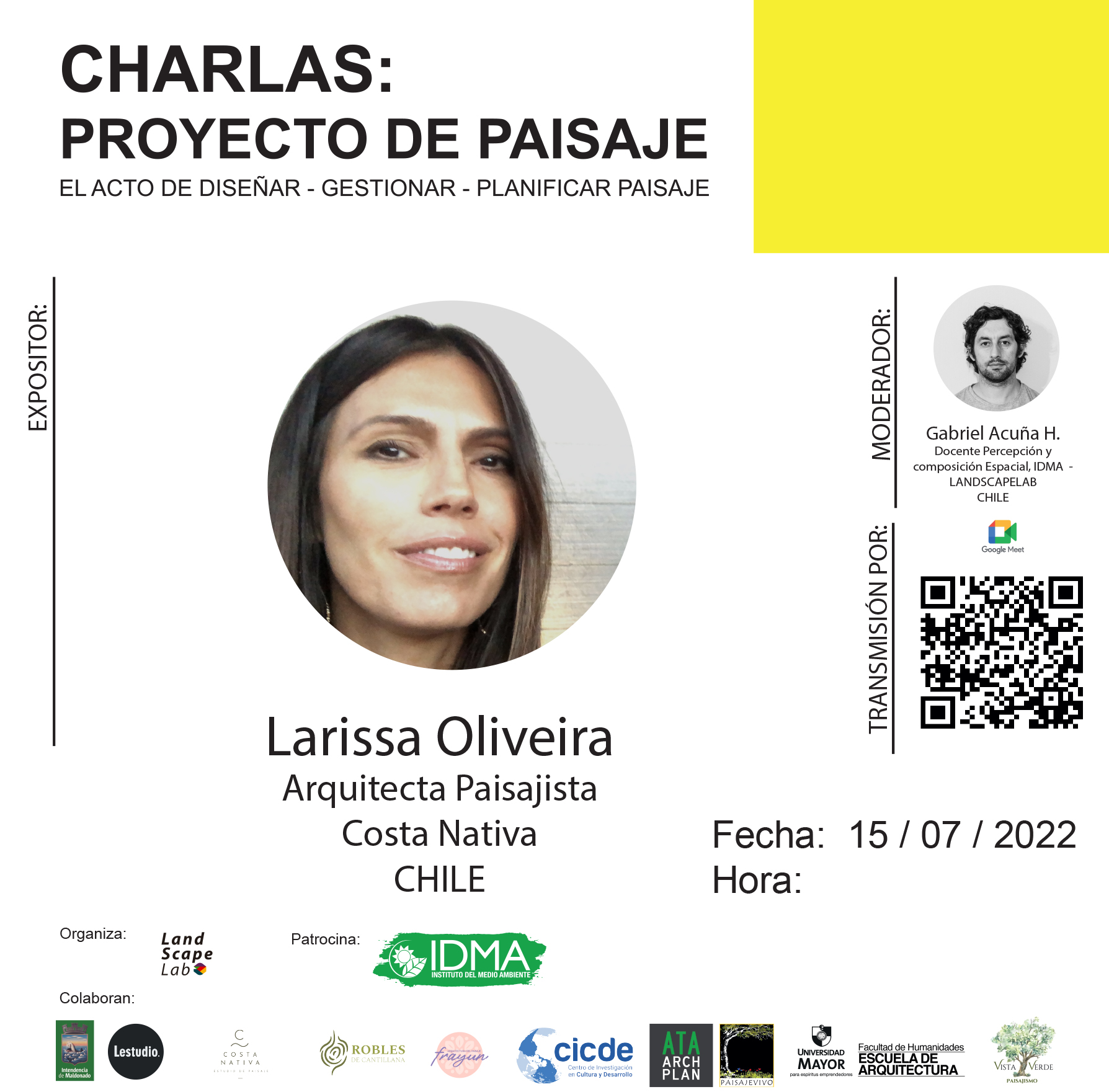 Charla Proyecto de Paisaje: Larissa Oliveira. Chile